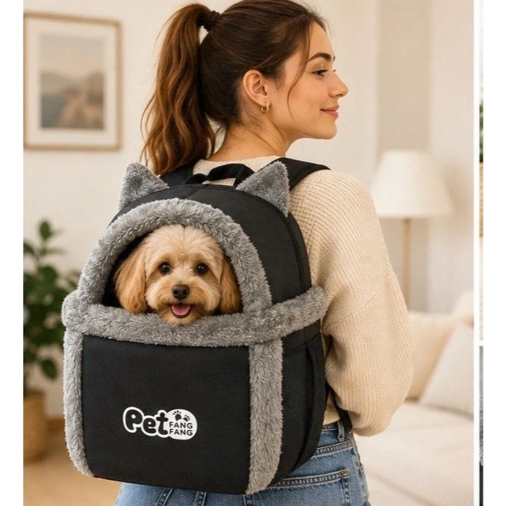 Pet Fang Fang Winter Warm Portable Carrier Backpack